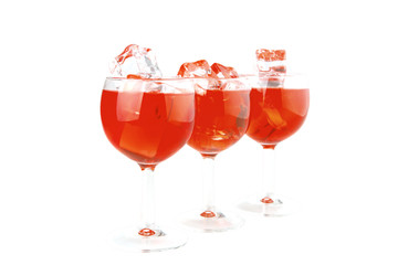 red light wine goblet