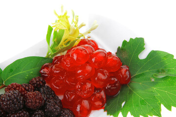 berrys on desert plate