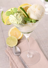 pistachio and lemon ice cream