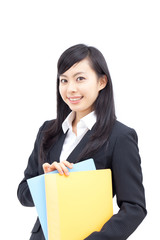 ファイルを持った女性