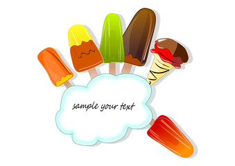 Eis Illustration mit Textfeld