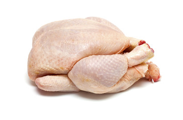 raw chicken isolatde on white background