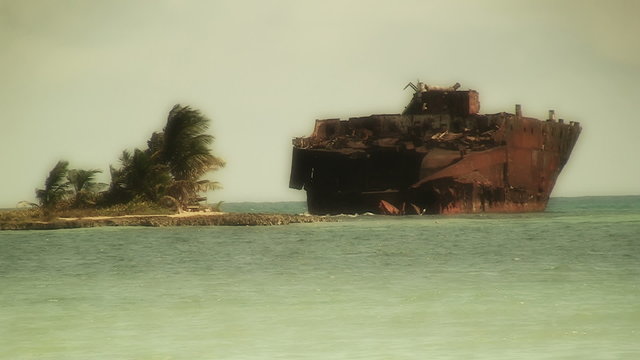 barco encayado san andres isla