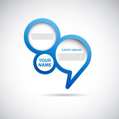 Cover speech in blue # Vector