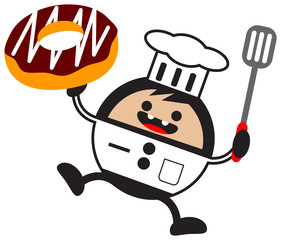 illustration of cartoon chef