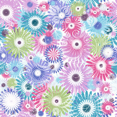 Fototapeta na wymiar Seamless pastel floral pattern
