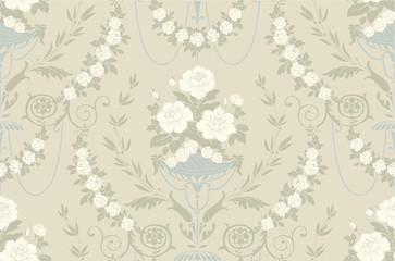 Light floral seamless pattern for retro wallpapers
