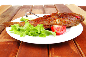 main course : roasted sea fish