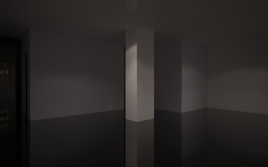 Night abstract interior