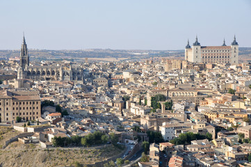 Fototapeta na wymiar Panoramiczny widok z Toledo (Hiszpania)