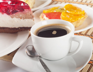 coffee and fruit cake