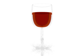 Glass of wine at the fabulous leg