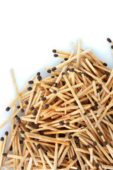 pile of matches isolated on white