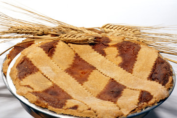 Typical Neapolitan paschal dessert called &ldquo;Pastiera&rdquo;.