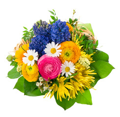 beautiful bouquet of colorful spring flowers