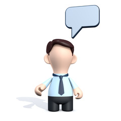 Geschäftsmann mit Sprechblase