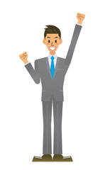 サラリーマン ガッツポーズ