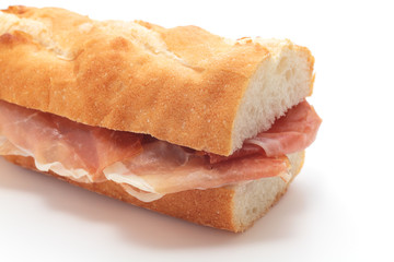 Sandwich with uncured ham