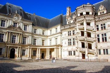 Fototapeta na wymiar Château de Blois. Spiral staircase in the Francis I wing.