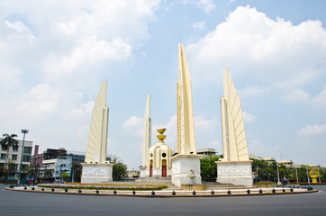 Obraz premium The Democracy Monument in the centre of Bangkok, Thailand