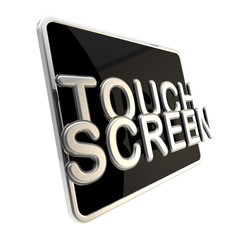 Touch screen icon as a glossy pad