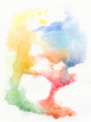 Abstract watercolor painting.
