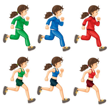 Lady running