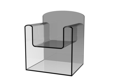 Plastic curved chair