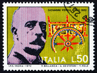 Postage stamp Italy 1972 Giovanni Verga, writer and playwright