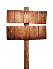 Old wooden signpost