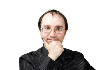 Solid men in black shirt