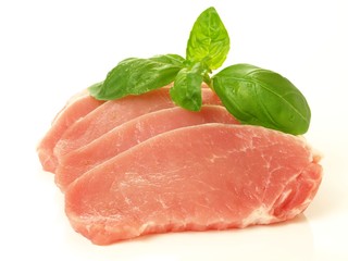 Pieces of meat, isolated