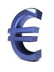 3d metal euro symbol