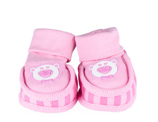 Pink baby shoes