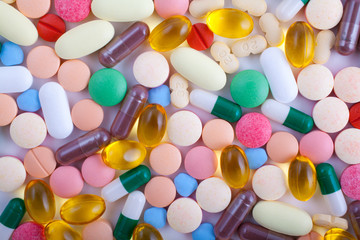 Fototapeta na wymiar Pills, tablets and capsules