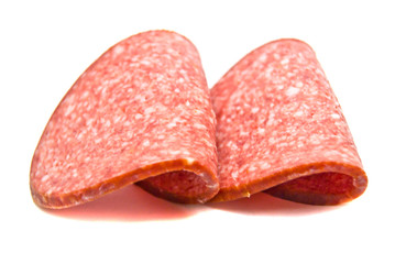 two pieces of sausage