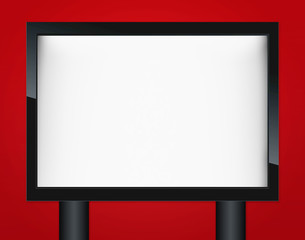 Blank advertising billboard