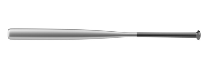 aluminum baseball bat isolated on white background - obrazy, fototapety, plakaty
