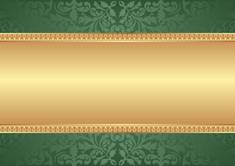green and gold background