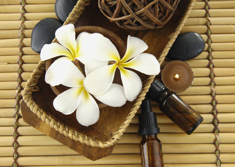 elephant frangipani in spa on mat