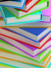 3D column of books 