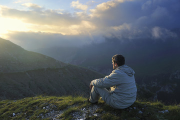 Fototapeta premium fresh sunrise at mountain