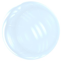 Soap Bubble ball translucent colored as rainbow.