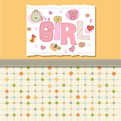 baby girl shower card