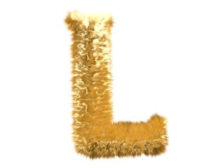 Letter L from fur fox alphabet