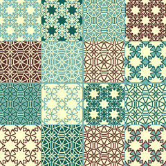 set of four vector seamless patterns