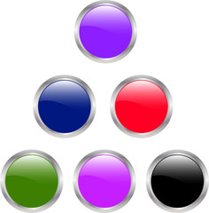 Collection of buttons - vector