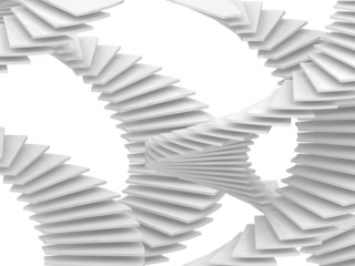 Abstract background spiral stairs.
