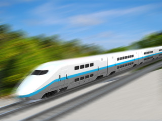 Naklejka na ściany i meble Modern high speed train