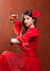 Castanets gipsy flamenco dancer Spain girl